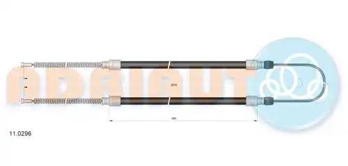 жило за ръчна спирачка ADRIAUTO 11.0296