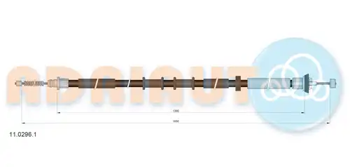 жило за ръчна спирачка ADRIAUTO 11.0296.1
