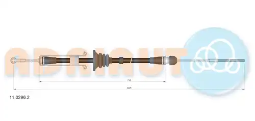 жило за ръчна спирачка ADRIAUTO 11.0296.2