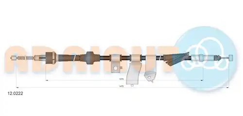 жило за ръчна спирачка ADRIAUTO 12.0222
