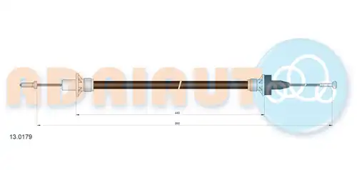 въжен механизъм, задействане на съединителя ADRIAUTO 13.0179