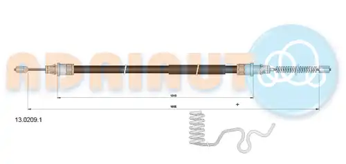 жило за ръчна спирачка ADRIAUTO 13.0209.1