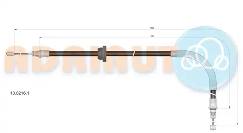жило за ръчна спирачка ADRIAUTO 13.0216.1