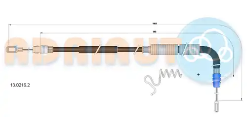 жило за ръчна спирачка ADRIAUTO 13.0216.2