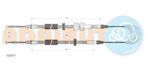 жило за ръчна спирачка ADRIAUTO 13.0217