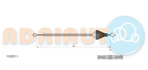 жило за ръчна спирачка ADRIAUTO 13.0221.1