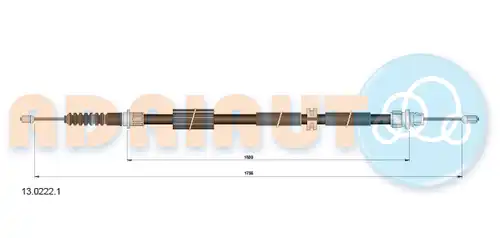 жило за ръчна спирачка ADRIAUTO 13.0222.1