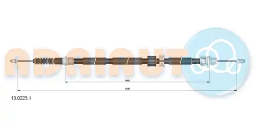 жило за ръчна спирачка ADRIAUTO 13.0223.1