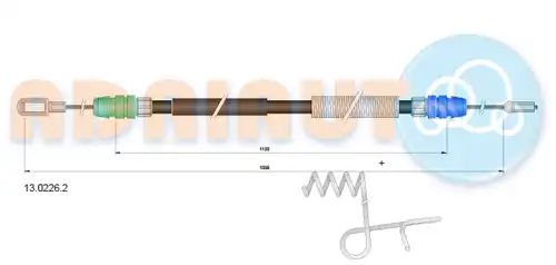 жило за ръчна спирачка ADRIAUTO 13.0226.2