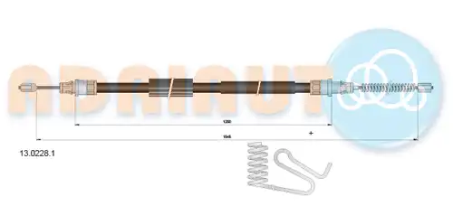 жило за ръчна спирачка ADRIAUTO 13.0228.1