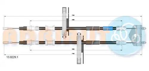 жило за ръчна спирачка ADRIAUTO 13.0229.1