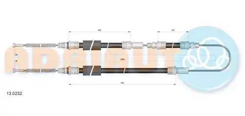 жило за ръчна спирачка ADRIAUTO 13.0232