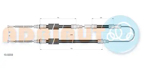 жило за ръчна спирачка ADRIAUTO 13.0233