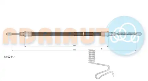 жило за ръчна спирачка ADRIAUTO 13.0234.1