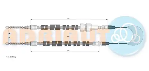 жило за ръчна спирачка ADRIAUTO 13.0235