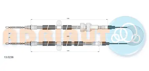 жило за ръчна спирачка ADRIAUTO 13.0236