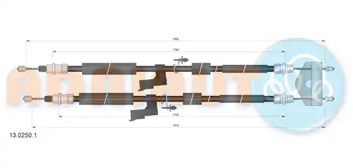жило за ръчна спирачка ADRIAUTO 13.0250.1