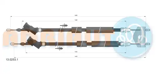 жило за ръчна спирачка ADRIAUTO 13.0253.1