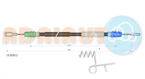 жило за ръчна спирачка ADRIAUTO 13.0253.2
