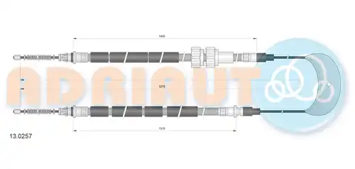 жило за ръчна спирачка ADRIAUTO 13.0257