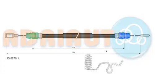 жило за ръчна спирачка ADRIAUTO 13.0270.1
