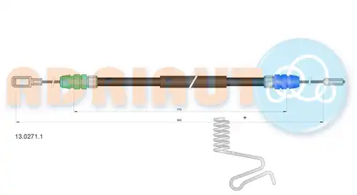жило за ръчна спирачка ADRIAUTO 13.0271.1