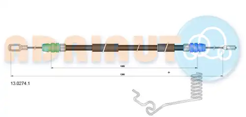 жило за ръчна спирачка ADRIAUTO 13.0274.1