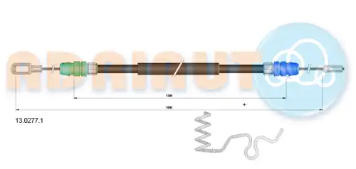 жило за ръчна спирачка ADRIAUTO 13.0277.1