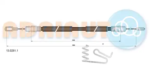 жило за ръчна спирачка ADRIAUTO 13.0281.1