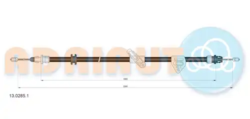 жило за ръчна спирачка ADRIAUTO 13.0285.1