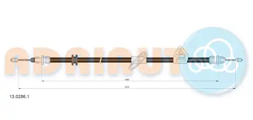жило за ръчна спирачка ADRIAUTO 13.0286.1