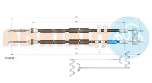 жило за ръчна спирачка ADRIAUTO 13.0292.1