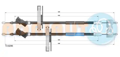 жило за ръчна спирачка ADRIAUTO 13.0296