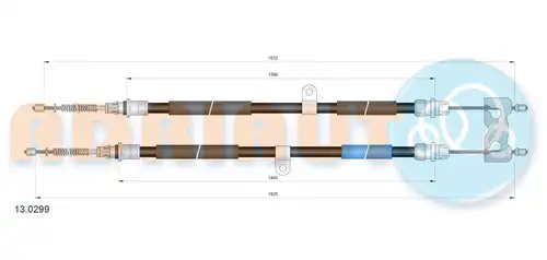 жило за ръчна спирачка ADRIAUTO 13.0299