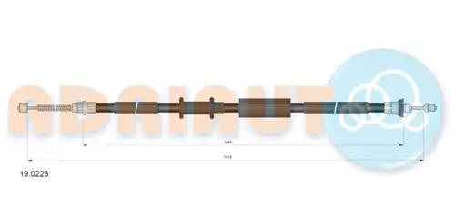 жило за ръчна спирачка ADRIAUTO 19.0228
