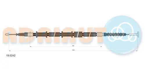 жило за ръчна спирачка ADRIAUTO 19.0242