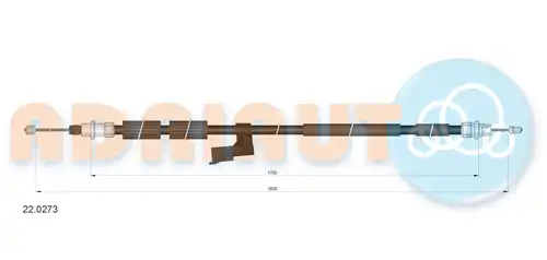 жило за ръчна спирачка ADRIAUTO 22.0273