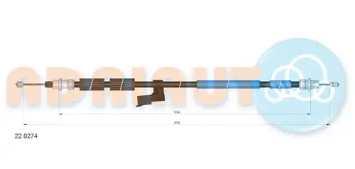 жило за ръчна спирачка ADRIAUTO 22.0274