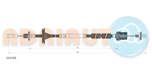 въжен механизъм, задействане на съединителя ADRIAUTO 23.0105