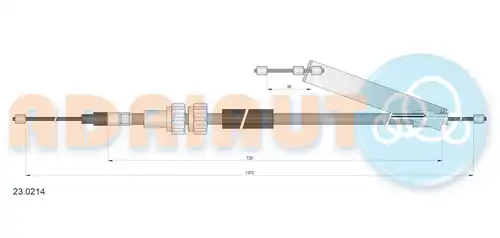 жило за ръчна спирачка ADRIAUTO 23.0214