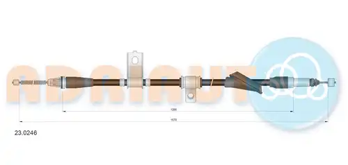 жило за ръчна спирачка ADRIAUTO 23.0246