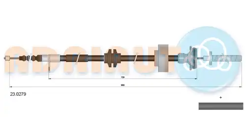 жило за ръчна спирачка ADRIAUTO 23.0279
