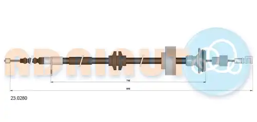 жило за ръчна спирачка ADRIAUTO 23.0280