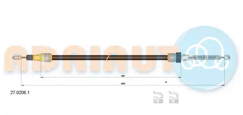 жило за ръчна спирачка ADRIAUTO 27.0206.1