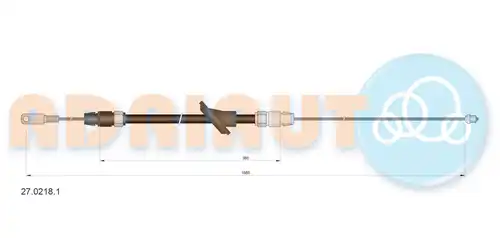 жило за ръчна спирачка ADRIAUTO 27.0218.1