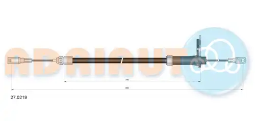 жило за ръчна спирачка ADRIAUTO 27.0219