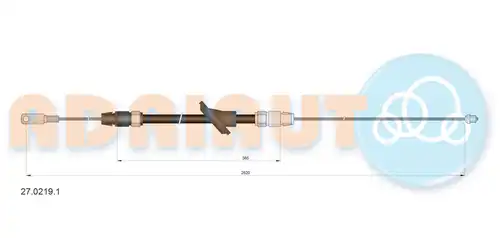 жило за ръчна спирачка ADRIAUTO 27.0219.1