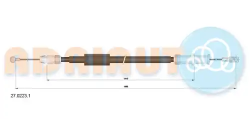 жило за ръчна спирачка ADRIAUTO 27.0223.1