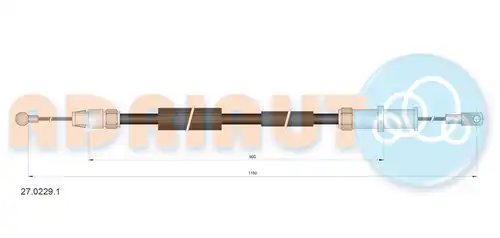 жило за ръчна спирачка ADRIAUTO 27.0229.1