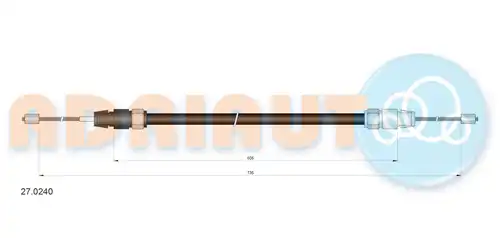 жило за ръчна спирачка ADRIAUTO 27.0240